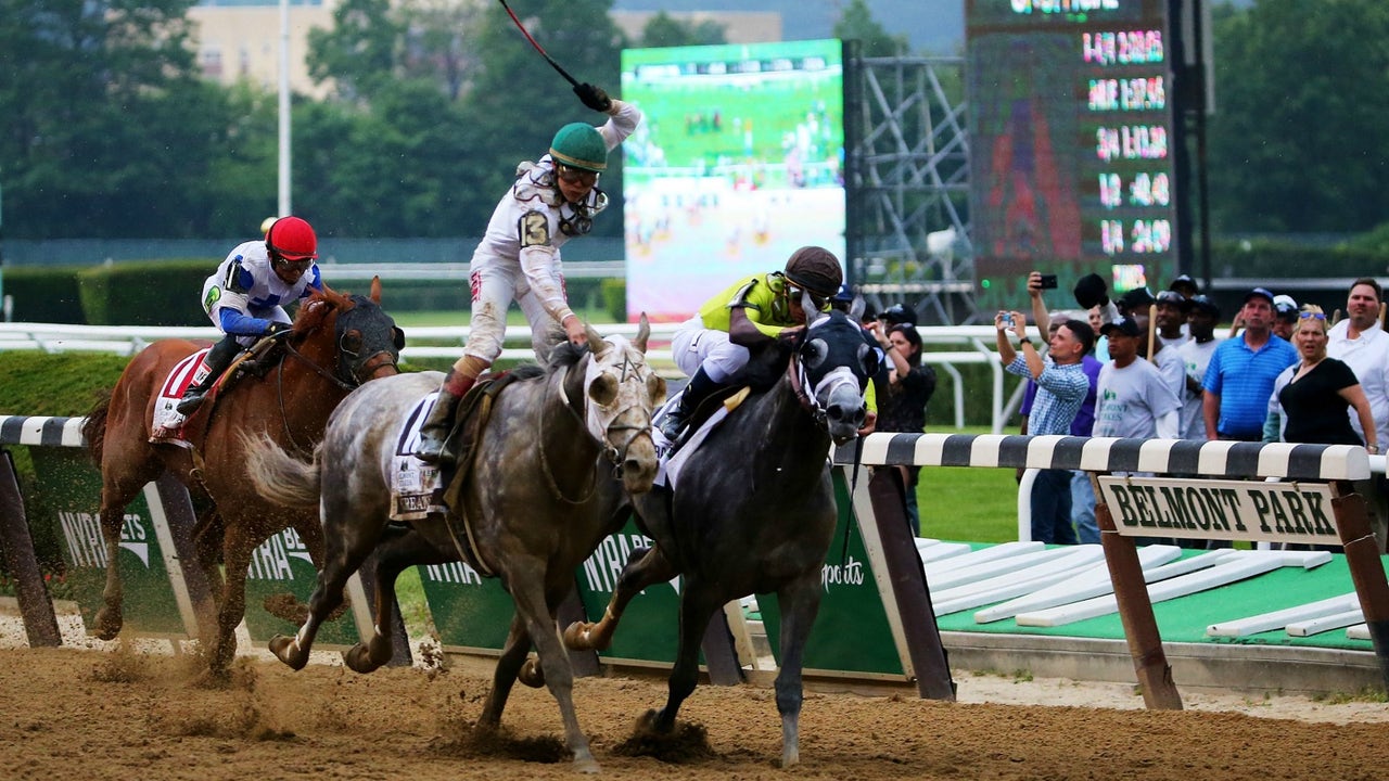Creator edges Destin by a nose to win the 148th Belmont Stakes